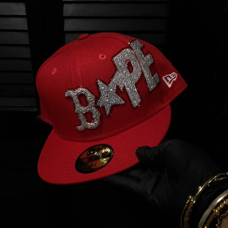 BAPE BOSTON RHINESTONE FITTED