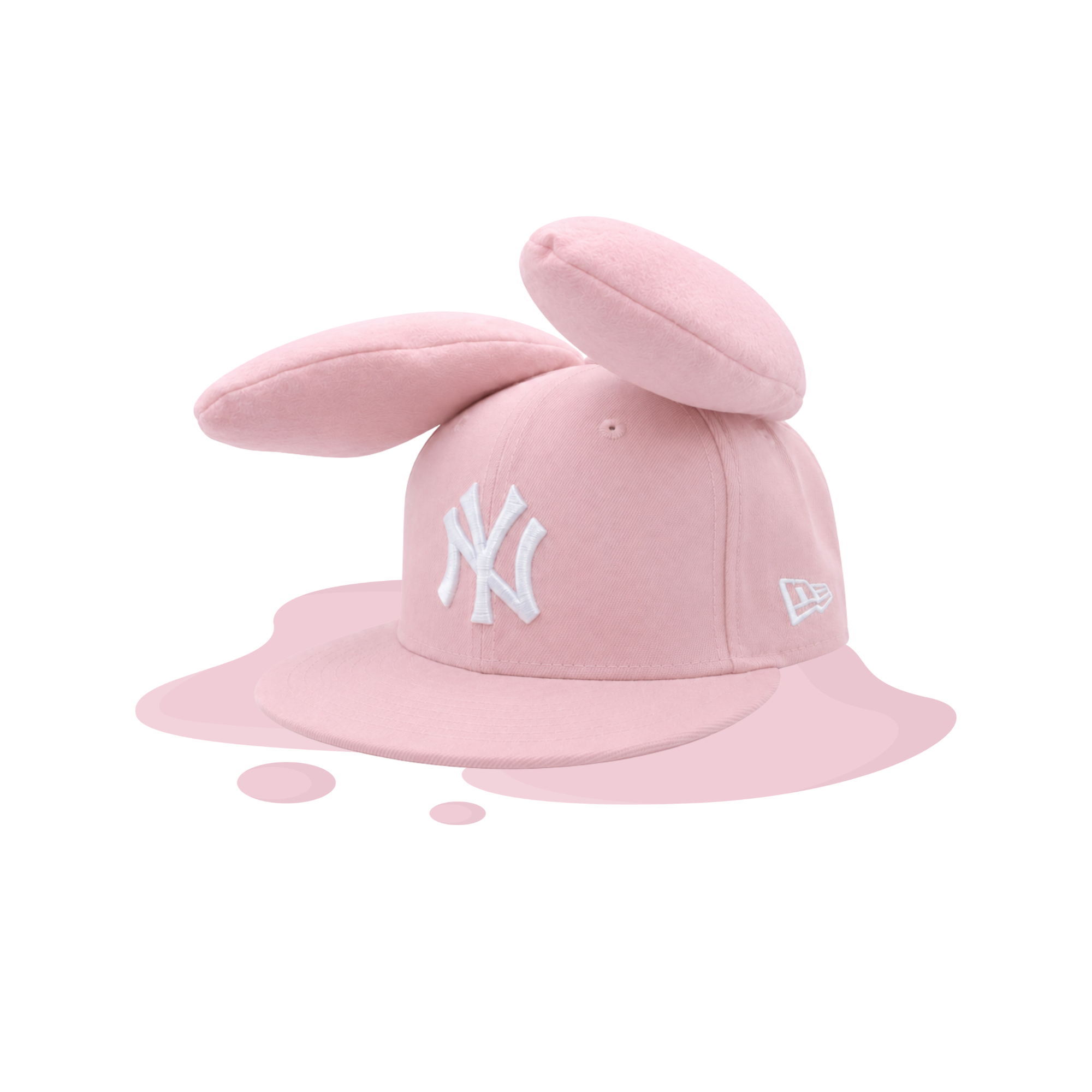 BUNNY EAR HAT - BLUSH PINK